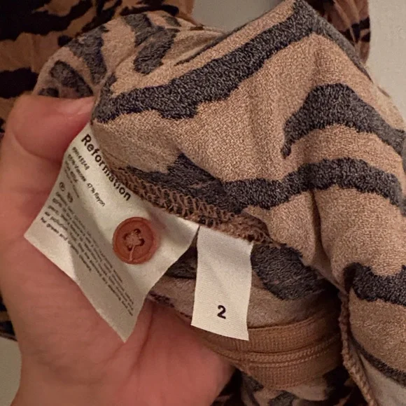 Reformation Tiger Stripe Long Sleeve Dress - Picture 5 of 6